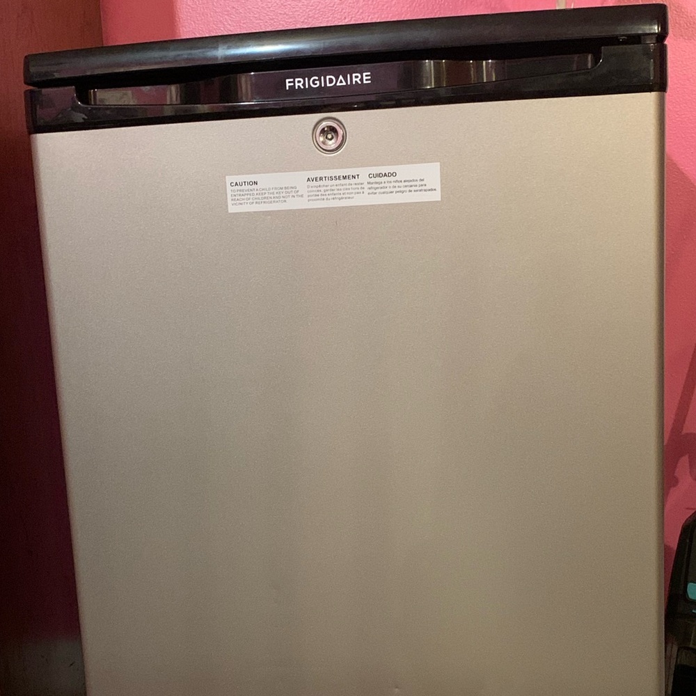 Small grey fridge
